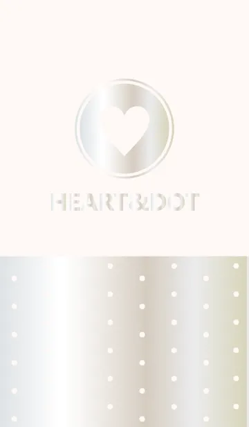 [LINE着せ替え] HEART＆DOT -WHITEGOLD-の画像1