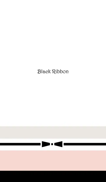 [LINE着せ替え] Black Ribbon on Soft Backgroundの画像1