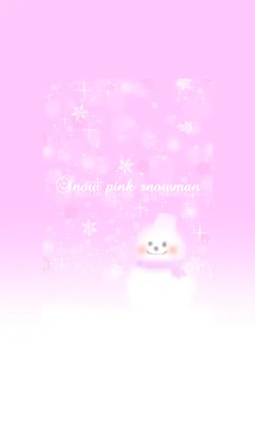 [LINE着せ替え] Snowman pinksnowの画像1