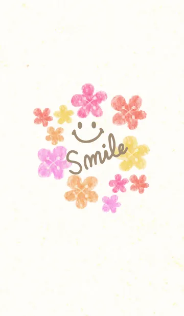 [LINE着せ替え] 大人水彩お花3-スマイル7-の画像1