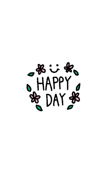 [LINE着せ替え] スマイル-シンプル白黒11-の画像1