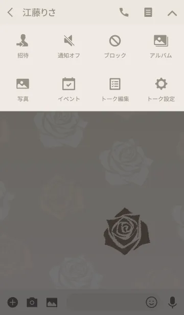 [LINE着せ替え] ハッピーシンプル クラシック刺繍バラの画像4