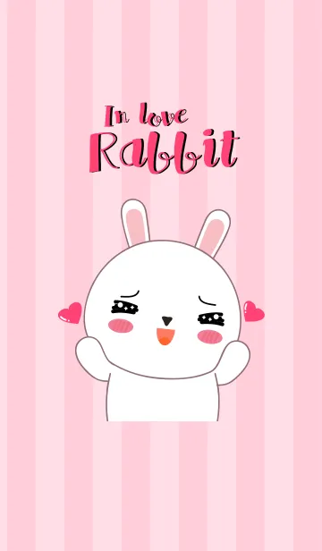 [LINE着せ替え] In love White Rabbit Icon Theme (jp)の画像1