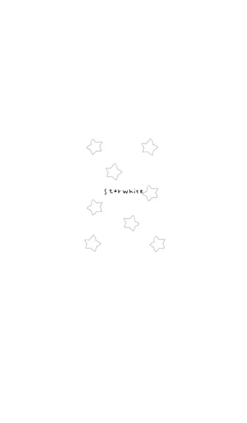 [LINE着せ替え] 白の背景に星。の画像1