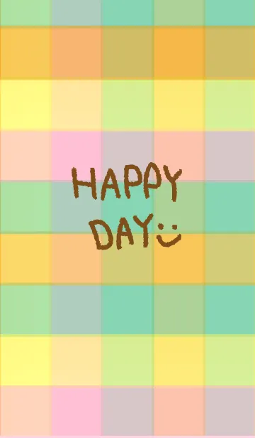 [LINE着せ替え] スマイル-カラフルチェック13-の画像1