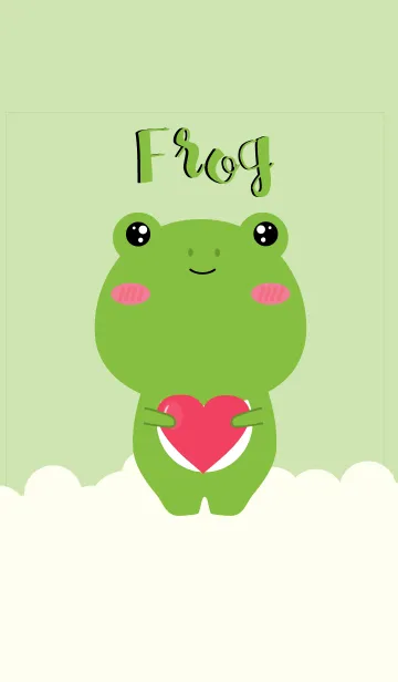 [LINE着せ替え] Simple Cute Frog V.2 (jp)の画像1