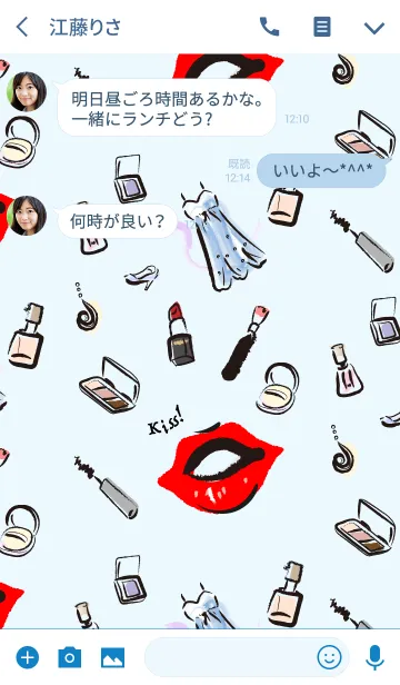 [LINE着せ替え] Make up blue！！の画像3