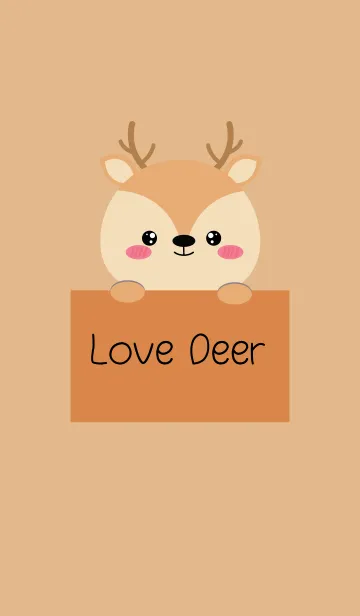 [LINE着せ替え] Simple Love Deer (jp)の画像1