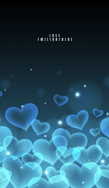 [LINE着せ替え] LOVE TWILIGHT BLUE HEART.の画像1