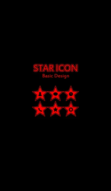 [LINE着せ替え] STAR ICON[Red×Black]の画像1