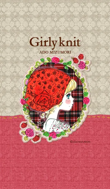 [LINE着せ替え] 水森亜土 -Girly knit-の画像1