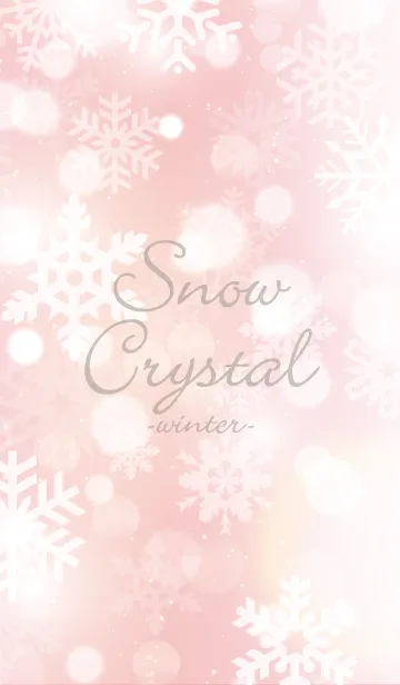 [LINE着せ替え] Snow Crystal Pink -winter- @冬特集の画像1