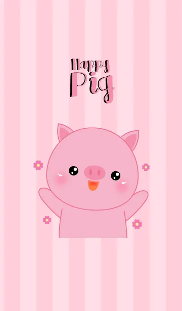 [LINE着せ替え] Happy Pig Icon (jp)の画像1