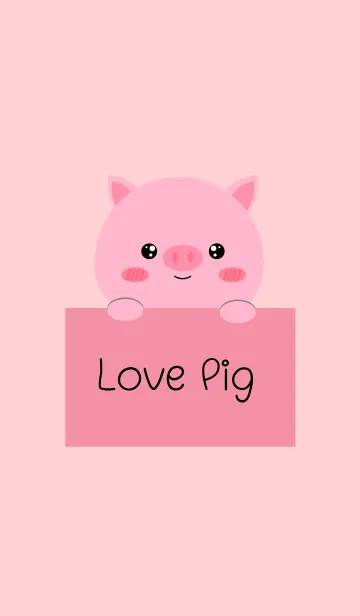 [LINE着せ替え] Simple Love Pig (jp)の画像1