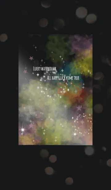 [LINE着せ替え] ブラック＆ピンク 全運気が上がる水彩 風水の画像1