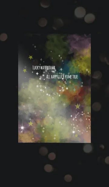 [LINE着せ替え] 黒＆黄色 / 全運気が上がる水彩 風水の画像1