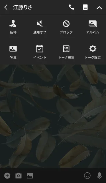 [LINE着せ替え] FALLING FEATHERS -DARKGREEN-の画像4