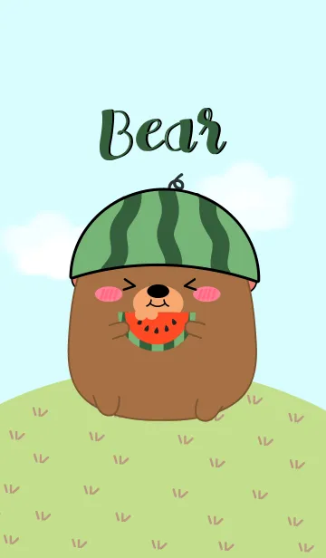 Bear and Watermelon Theme Themeの着せ替えメイン画像