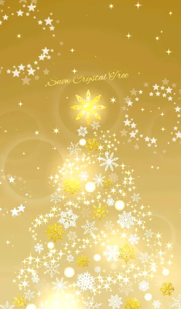 [LINE着せ替え] Snow Crystal Tree Gold Gold Ver2＠冬特集の画像1