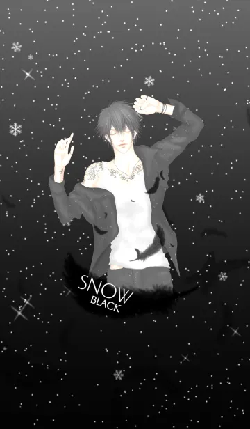 [LINE着せ替え] SNOW:BLACK＠冬特集の画像1