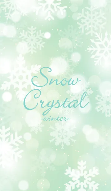 [LINE着せ替え] Snow Crystal Green -winter- @冬特集の画像1