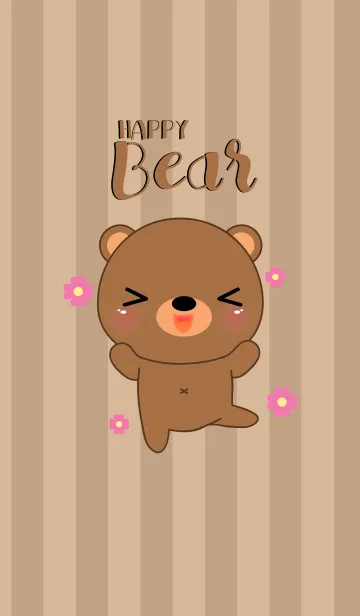 [LINE着せ替え] Happy Cute Bear Theme (jp)の画像1