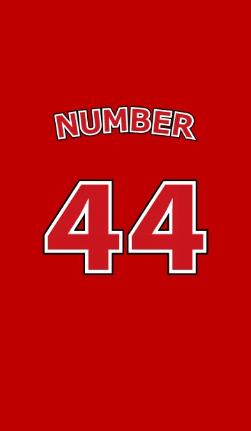 [LINE着せ替え] Number 44 red versionの画像1