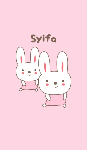 [LINE着せ替え] Cute rabbit theme for Syifaの画像1