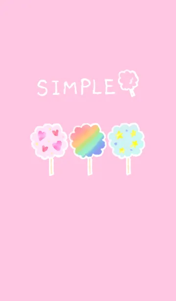 [LINE着せ替え] シンプルな水彩わたあめの画像1