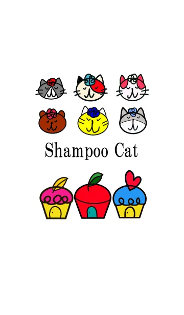 [LINE着せ替え] Shampoo Cat in Apple Cityの画像1