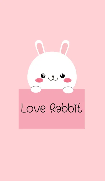 [LINE着せ替え] Simple Love White Rabbit (jp)の画像1