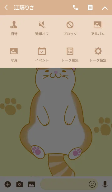 [LINE着せ替え] かわいい猫のふわふわなおなかの画像4