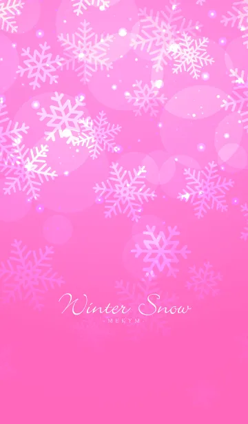 [LINE着せ替え] Winter Snow Pink -MEKYM- ＠冬特集の画像1