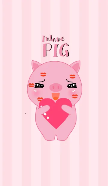 [LINE着せ替え] In love Pig Theme (jp)の画像1