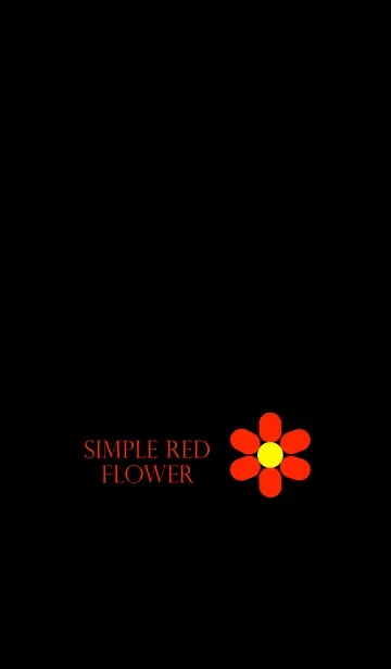 [LINE着せ替え] シンプル レッドフラワー 赤い花 No.3の画像1