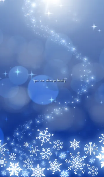 [LINE着せ替え] 雪の結晶〜クリスマスナイトブルー〜の画像1