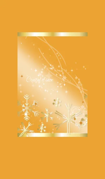 [LINE着せ替え] オレンジ / 大人可愛い雪の結晶 ＠冬特集の画像1