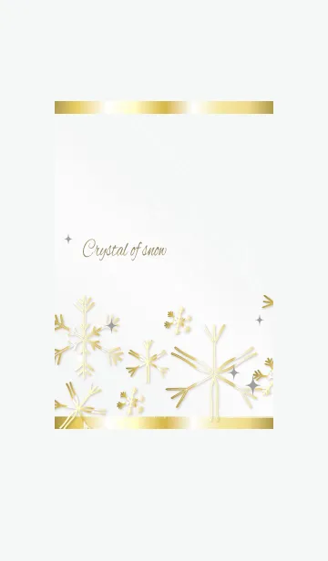 [LINE着せ替え] グレー / 大人可愛い雪の結晶 ＠冬特集の画像1