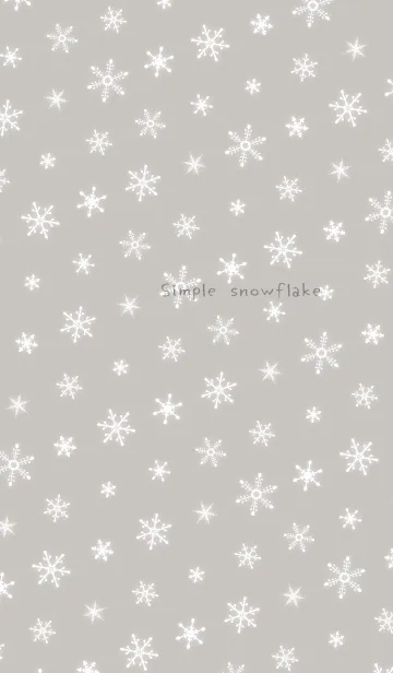 [LINE着せ替え] シンプルな雪の結晶-北欧風＠冬特集の画像1