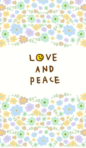 [LINE着せ替え] カラフルお花-スマイル28-の画像1