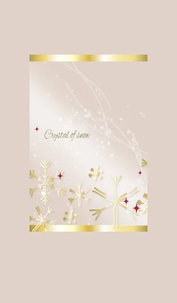 [LINE着せ替え] ボルドー / 大人可愛い雪の結晶 ＠冬特集の画像1