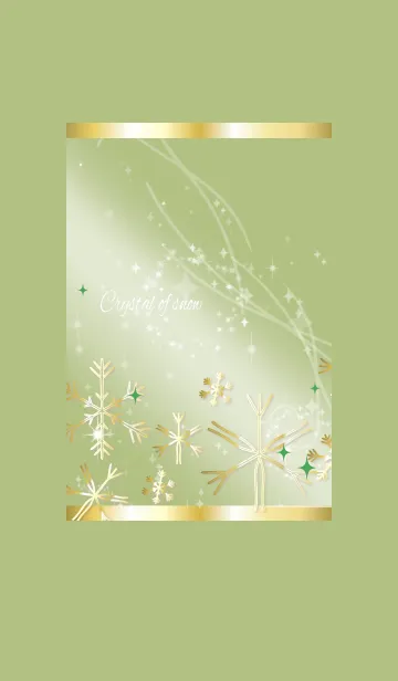 [LINE着せ替え] 黄緑 / 大人可愛い雪の結晶 ＠冬特集の画像1