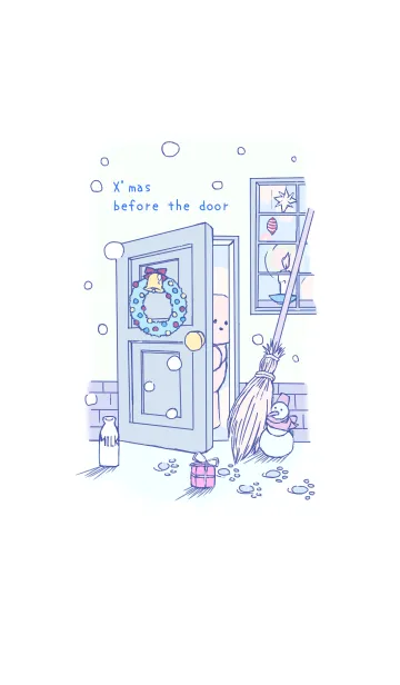 [LINE着せ替え] Xmas before the doorの画像1