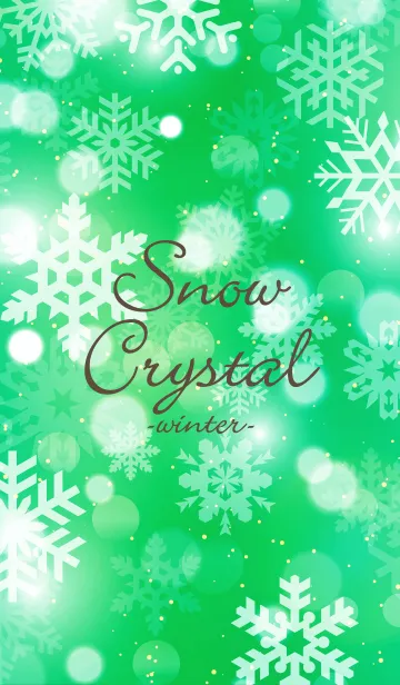 [LINE着せ替え] Snow Crystal Green 2 -winter-@冬特集の画像1