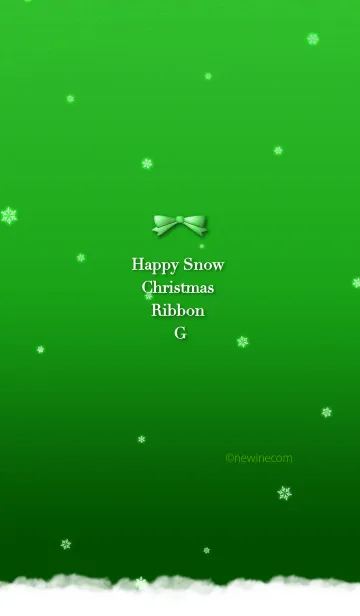 [LINE着せ替え] ハッピー スノー クリスマス リボン Gの画像1