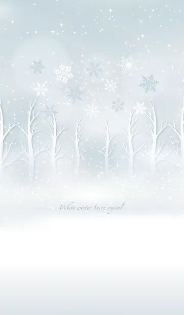 [LINE着せ替え] White winter Snow crystal ＠冬特集の画像1