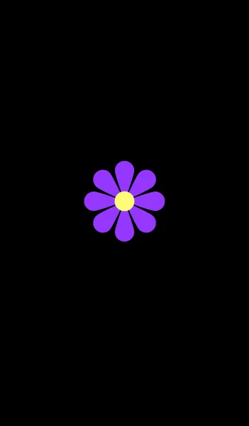[LINE着せ替え] シンプル 紫の花 パープルフラワー No.2の画像1