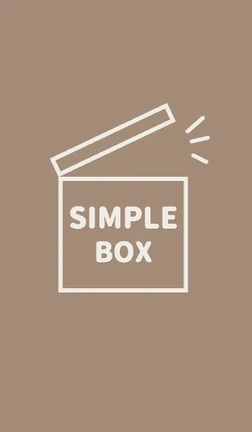 [LINE着せ替え] SIMPLE BOX【MOCHA】の画像1