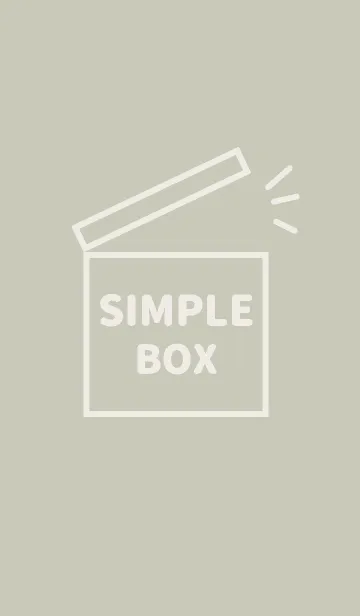 [LINE着せ替え] SIMPLE BOX【GREEN GRAY】の画像1