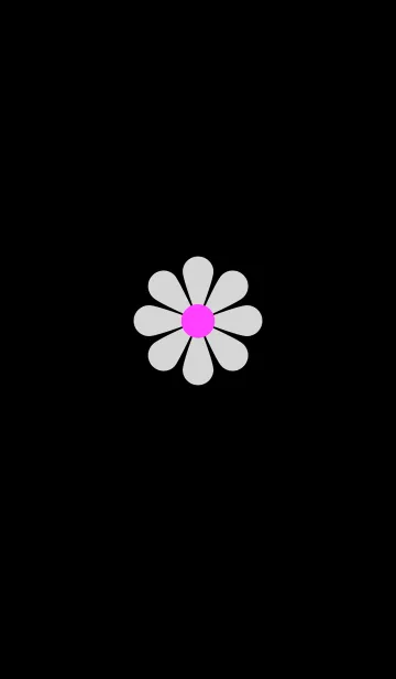 [LINE着せ替え] シンプル 花 グレーフラワー No.2の画像1